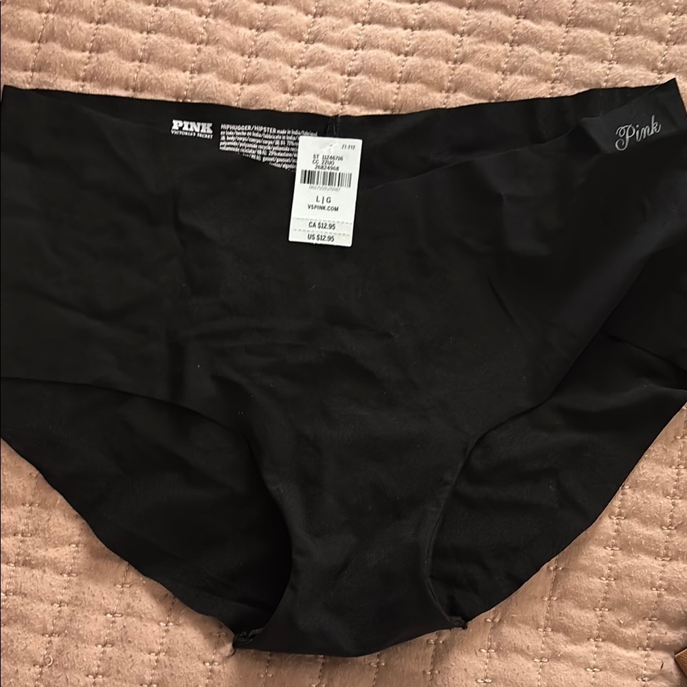 Victoria's Secret Pink Black Seamless Panties